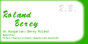 roland berey business card